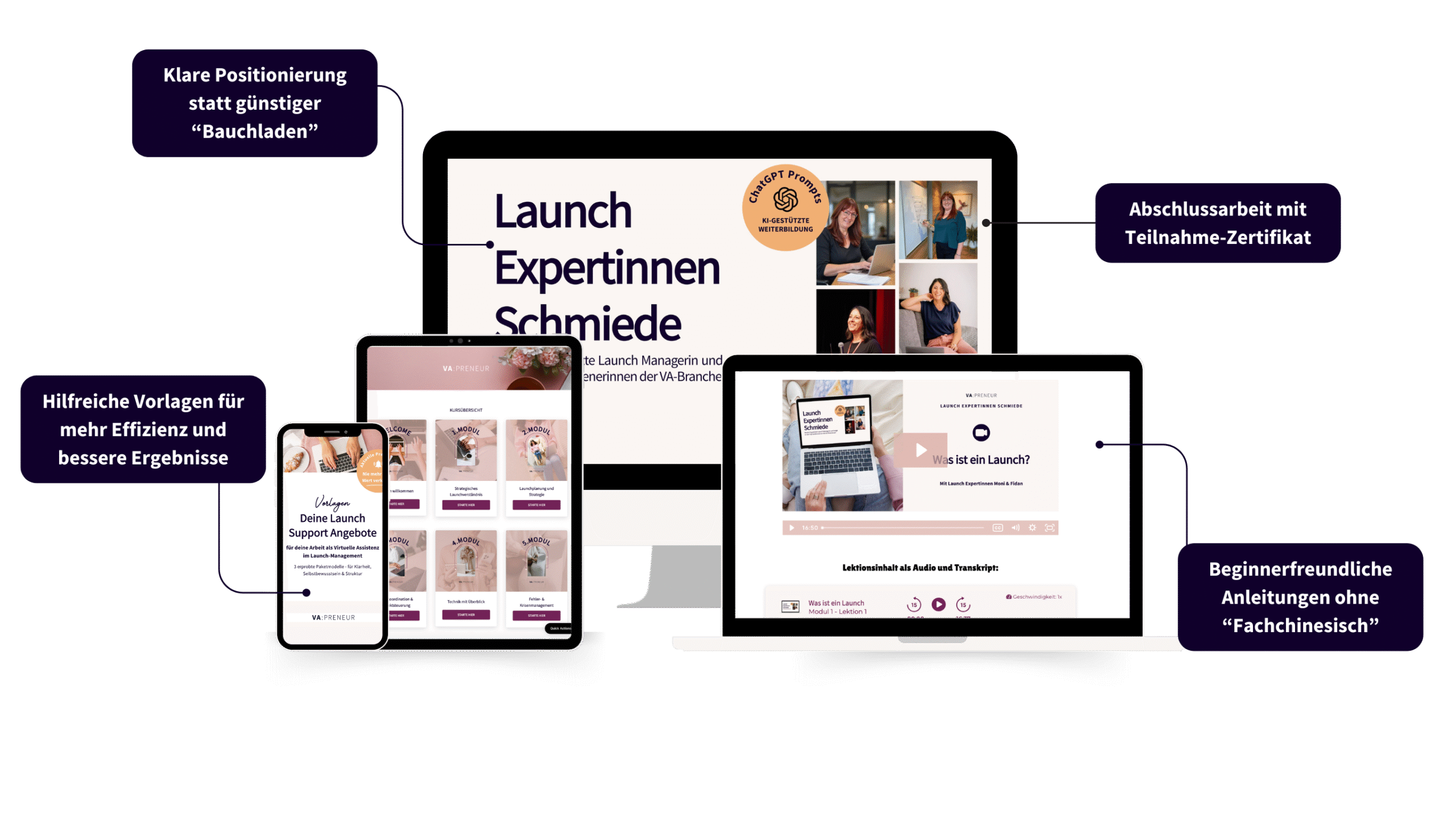 Virtuelle Assistenz Launch Management Launch Expertinnen Schmiede